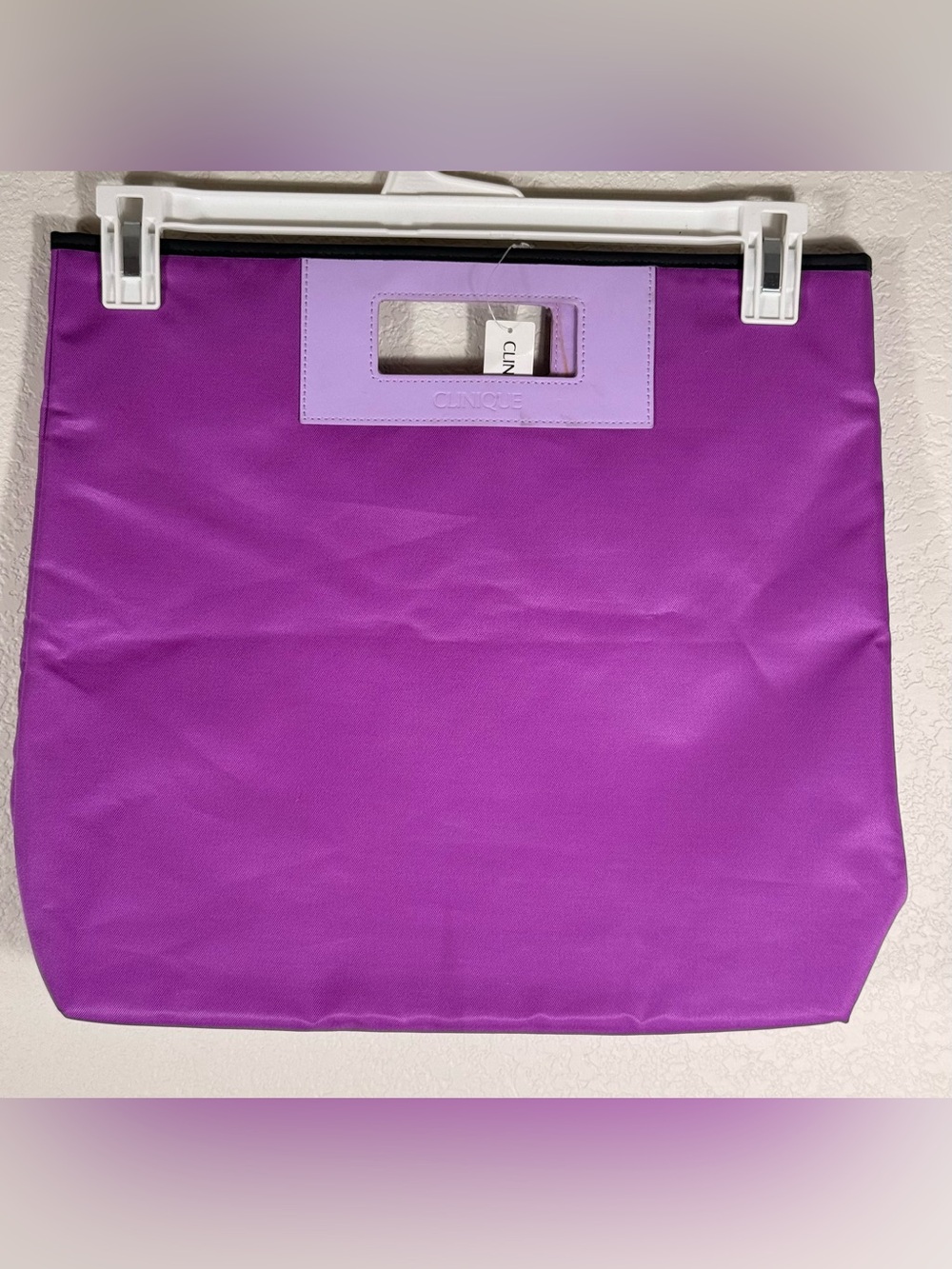 Clinique Violet Tote with Lavender Handle Accent